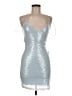 B. Darlin Metallic Silver Cocktail Dress Size M - photo 1
