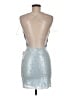 B. Darlin Metallic Silver Cocktail Dress Size M - photo 2