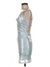 B. Darlin Metallic Silver Cocktail Dress Size M - photo 5