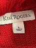 Kim Rogers 100% Cotton Red Turtleneck Sweater Size L - photo 7