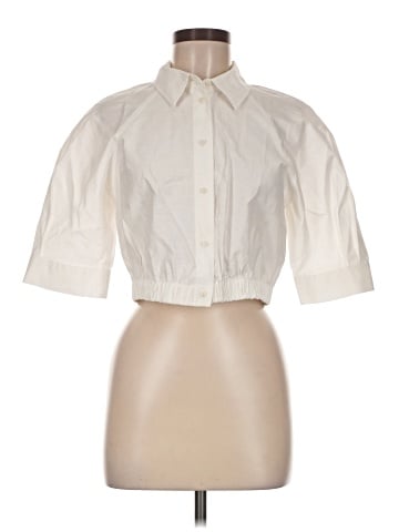 Zara 3/4 Sleeve Button-Down Shirt (view 1)