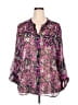 Kut from the Kloth 100% Polyester Floral Purple 3/4 Sleeve Blouse Size 2X - photo 1