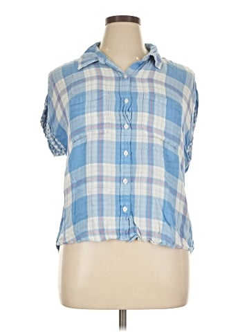 Cosmic Blue Love Short Sleeve Button-Down Shirt (view 1)