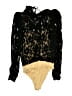 WAYF 100% Polyester Black Long Sleeve Blouse Size M - photo 2