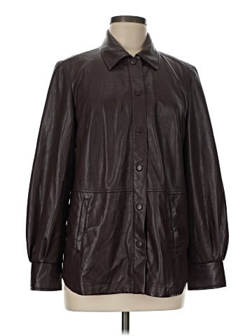 Chico's Faux Leather Jacket (view 1)