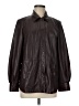 Chico's 100% Polyester Brown Faux Leather Jacket Size Med (1) - photo 1