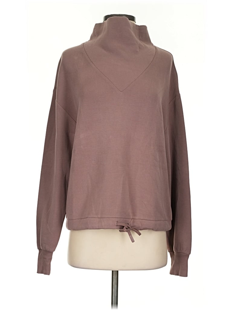 Pre-owned Varley Long Sleeve Turtleneck In Brown