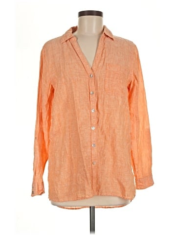 Sigrid Olsen 3/4 Sleeve Button-Down Shirt (view 1)