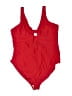 Pour Moi? Solid Red One Piece Swimsuit Size L - photo 1