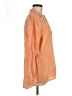 Sigrid Olsen 100% Linen Orange 3/4 Sleeve Button-Down Shirt Size M - photo 4