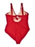 Pour Moi? Solid Red One Piece Swimsuit Size L - photo 2
