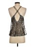Free People 100% Polyester Silver Sleeveless Blouse Size XS - photo 2