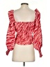 Slate & Willow 100% Polyester Red 3/4 Sleeve Blouse Size S - photo 2