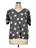 Cato Gray Short Sleeve Blouse Size XL - photo 1
