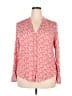 Boden Floral Red Long Sleeve Blouse Size 18 - photo 1