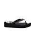 Yellow Box 100% Leather Black Flip Flops Size 6 1/2 - photo 1
