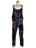 Gypsy Rose 100% Cotton Tweed Blue Jumpsuit One size - photo 1