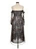 o.p.t 100% Polyester Paisley Gray Cocktail Dress Size XL - photo 2