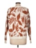 Tribal Animal Print Orange Pullover Sweater Size L - photo 2