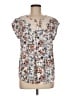 Daniel Rainn Ivory Short Sleeve Blouse Size M - photo 1