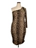 Dots Animal Print Brown Cocktail Dress Size 2X - photo 1