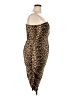 Dots Animal Print Brown Cocktail Dress Size 2X - photo 4