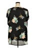 Torrid 100% Polyester Floral Black Short Sleeve Blouse Size 3X Plus (3) - photo 2