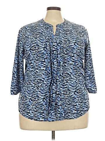 212 Collection 3/4 Sleeve Button-Down Shirt (view 1)