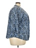 212 Collection Animal Print Blue 3/4 Sleeve Button-Down Shirt Size 2X - photo 4
