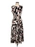 Studio One Animal Print Brown Casual Dress Size L - photo 1