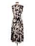 Studio One Animal Print Brown Casual Dress Size L - photo 2