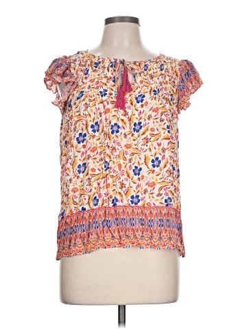 Rose + Olive Short Sleeve Blouse (view 1)