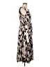 Studio One Animal Print Brown Casual Dress Size L - photo 4