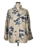 Kate Hill 100% Linen Floral Tan 3/4 Sleeve Button-Down Shirt Size 1X - photo 1