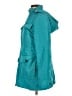 Covington 100% Polyester Teal Raincoat Size S - photo 5