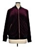 Just Fab Burgundy Track Jacket Size 1X - photo 1