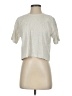 Rachel Parcell 100% Cotton Silver Short Sleeve Turtleneck Size S - photo 1