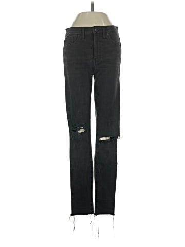 Madewell Tall 9" Mid-Rise Skinny Jeans in Black Sea (view 1)