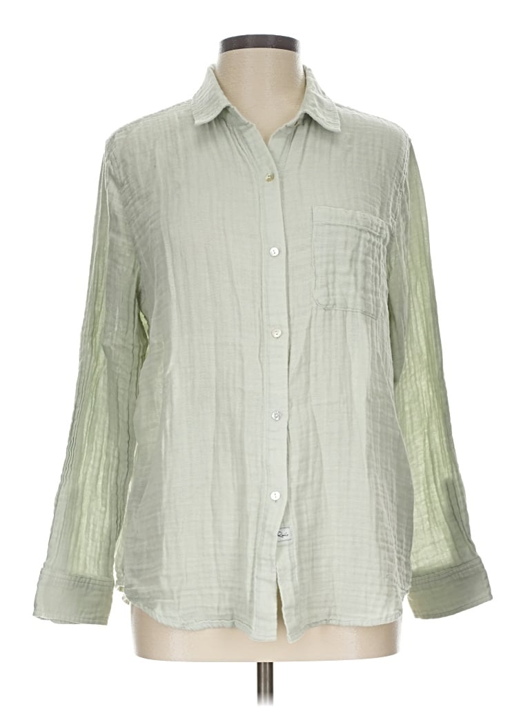 Pre-owned Rails Long Sleeve Button Down Shirt In Green