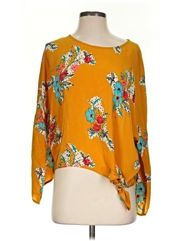 Tolani 3/4 Sleeve Silk Top (view 1)