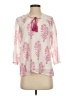 Oliphant 100% Cotton Pink 3/4 Sleeve Blouse Size XS - photo 1
