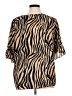 Moa Moa 100% Polyester Animal Print Brown 3/4 Sleeve T-Shirt Size 2X - photo 2