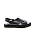 AGL 100% Leather Solid Black Sandals Size EU (IT) 41 / US 11 - photo 1