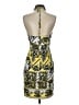 Cache Graphic Yellow Cocktail Dress Size S - photo 2