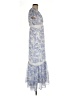 Taylor 100% Polyester Paisley Blue Casual Dress Size 6 - photo 4