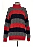 Gap 100% Cotton Stripes Red Turtleneck Sweater Size M - photo 1