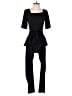 Gabby Skye Solid Black Jumpsuit Size 4 - photo 1
