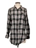 Boston Traders Plaid Gray Long Sleeve Button-Down Shirt Size S - photo 1