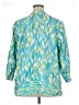 Ruby Rd. 100% Linen Teal 3/4 Sleeve Blouse Size 1X - photo 2