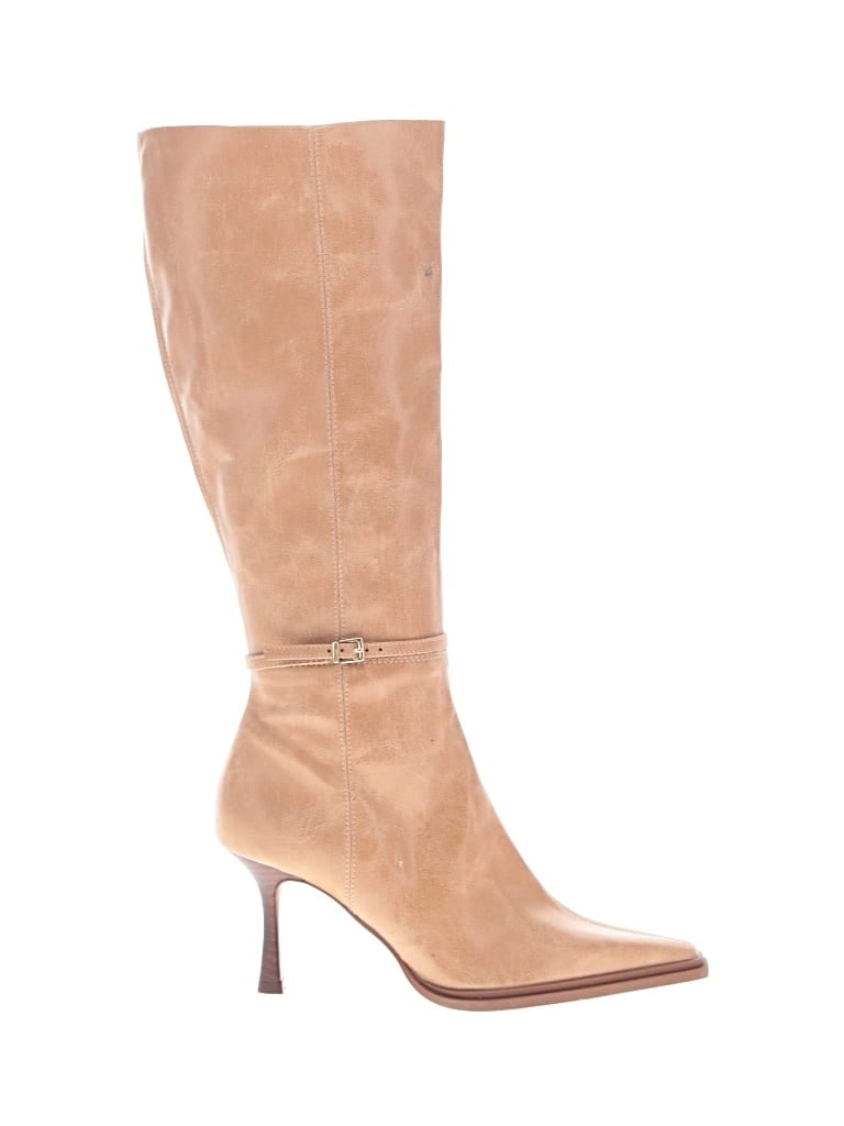 Pre-owned Zara Boots In Tan